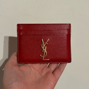 AUTHENTIC YSL Yves Saint Laurent Leather Card Holder